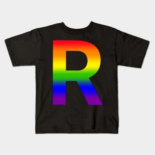 Rainbow Letter R Kids T-Shirt